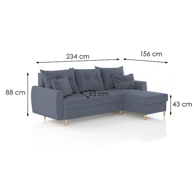 Ecksofa Romeo Herbi 25 Blau