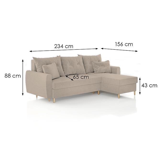 Ecksofa Romeo Herbi 60 Braun