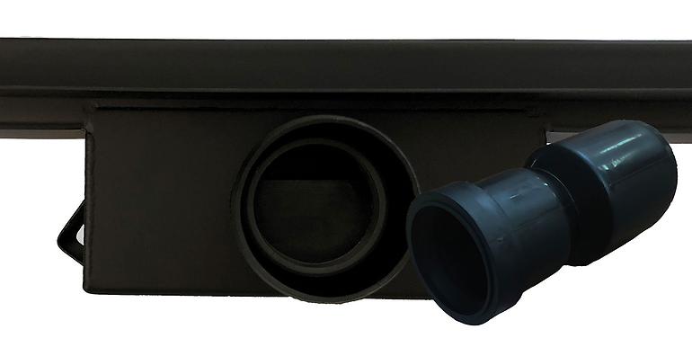 Entwässerungsrinne linear + vollflächig doppelseitig schwarz matt 700,15