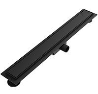 Entwässerungsrinne linear + vollflächig doppelseitig schwarz matt 800