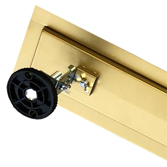 Entwässerungsrinne linear + vollflächig doppelseitig gebürstetes Gold 700,7