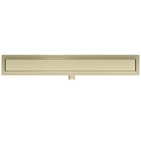Entwässerungsrinne linear + vollflächig doppelseitig gebürstetes Gold 800