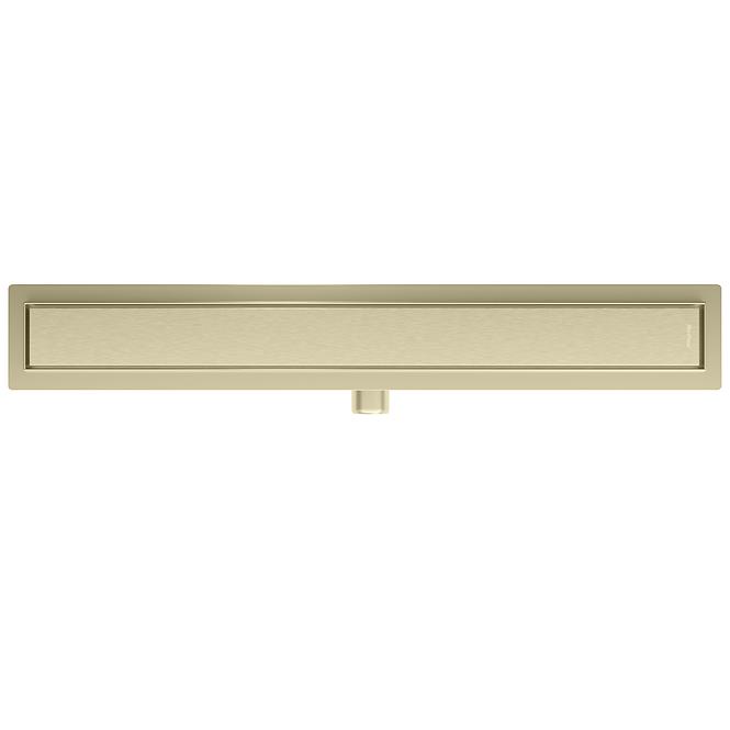 Entwässerungsrinne linear + vollflächig doppelseitig gebürstetes Gold 800