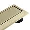 Entwässerungsrinne linear + vollflächig doppelseitig gebürstetes Gold 800,2