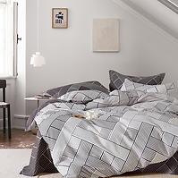 Bettwäsche aus Baumwollsatin ALBS-01351B 160x200 Lasher