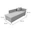 Bett Olimp Pocket P 90x200 Neve 85,3