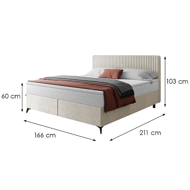 Bett Wave mit Topper 160x200 Manila 01/Tilia 03