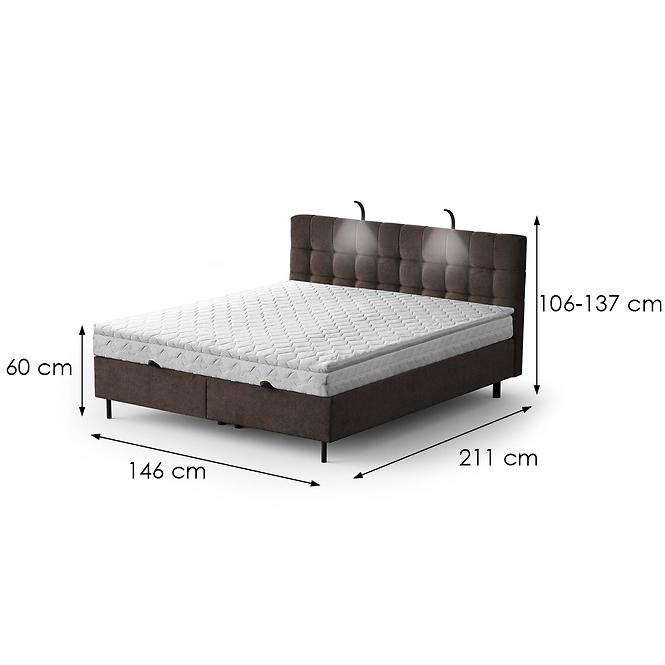 Bett Muna mit Topper 140x200 Aston 04