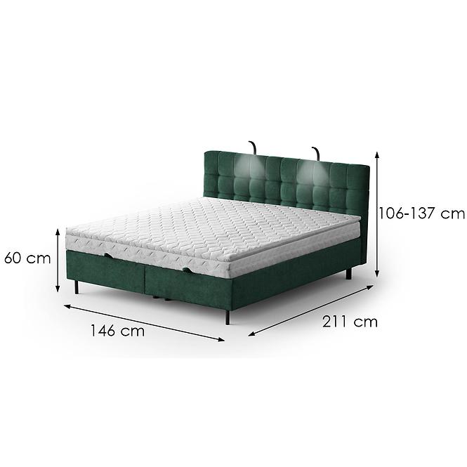 Bett Muna mit Topper 140x200 Aston 27