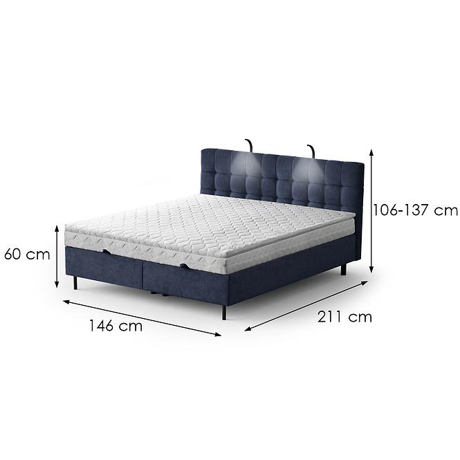 Bett Muna mit Topper 140x200 Aston 26