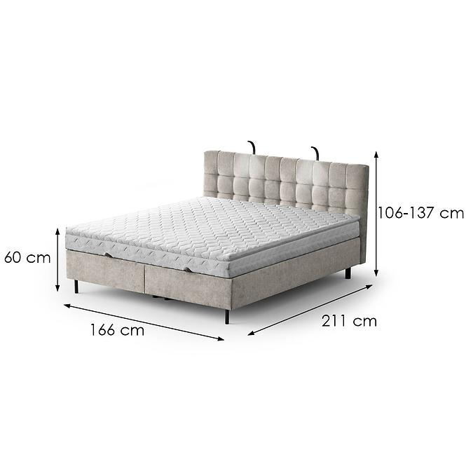 Bett Muna mit Topper 160x200 Aston 02