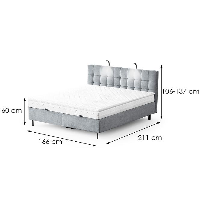 Bett Muna mit Topper 160x200 Aston 16,8
