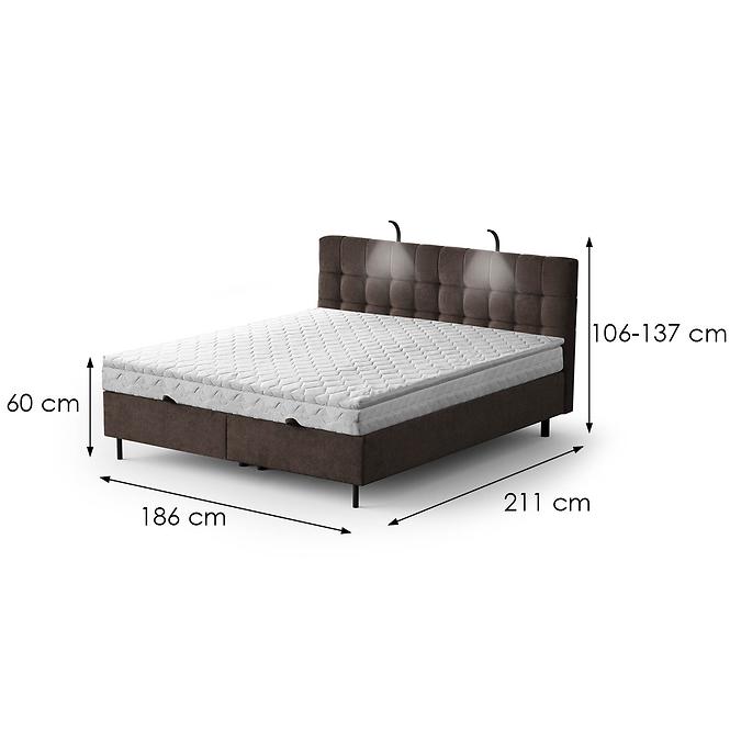 Bett Muna mit Topper 180x200 Aston 04,8