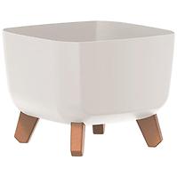 Blumentopf Gracia Square 24 cm Weiß DGQL240-S449