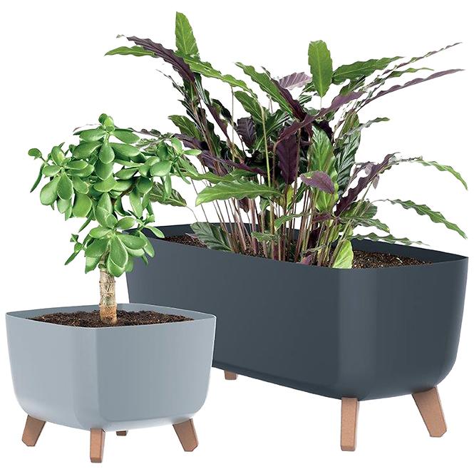 Blumentopf Gracia Square 39 cm Grau DGQL400-443U
