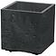 Blumentopf Sierra Square Beton Effect 38,5 cm Schwarz