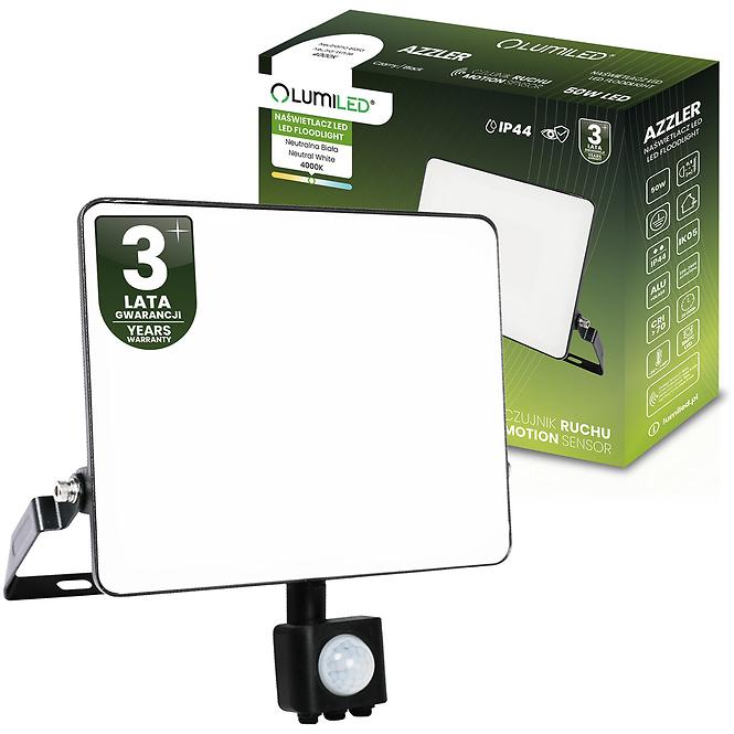 45LD SVITIDLO LED AZZLER 50W PIR 4000K,7