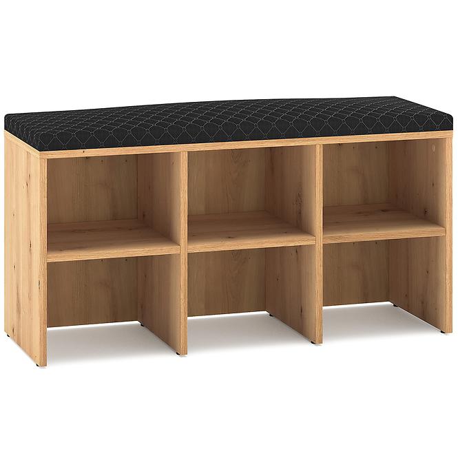 Schuhschrank Renes 01 eiche artisan/schwarz