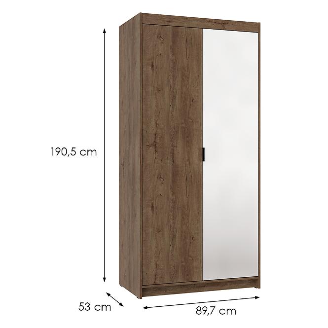 Schrank Elena eiche lefkas 2D-1D 1 spiegel