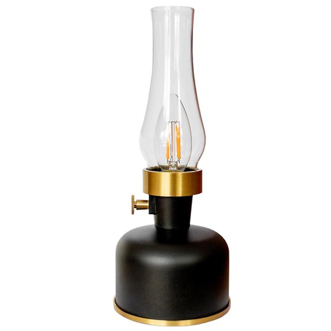 Tischlampe Olia USB IP44 black