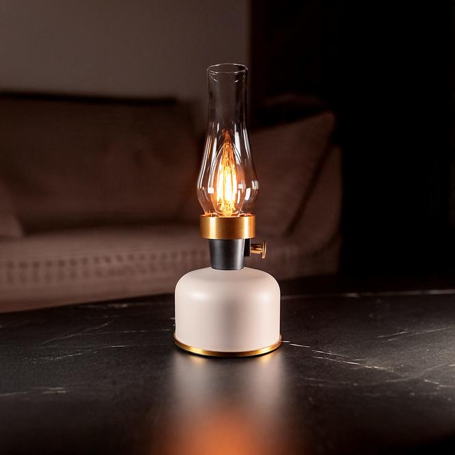Tischlampe Olia USB IP44 beige