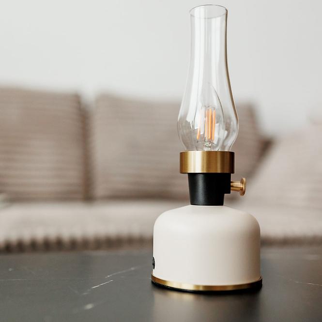 Tischlampe Olia USB IP44 beige