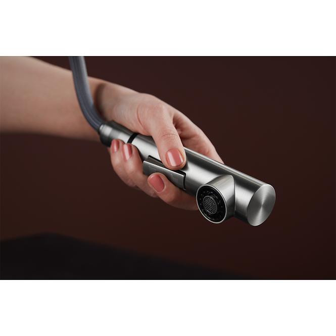 Spülbecken-Armatur Duero Design Inox mit ausziehbarer Brause,4