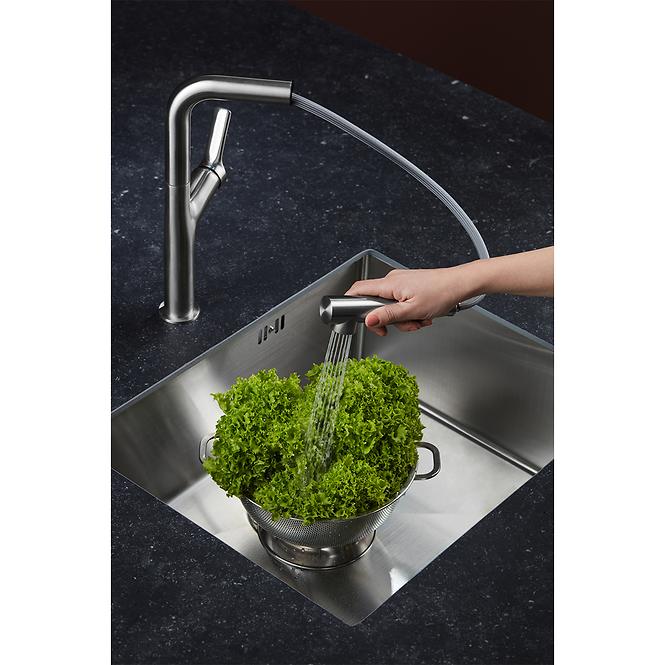 Spülbecken-Armatur Duero Design Inox mit ausziehbarer Brause,5