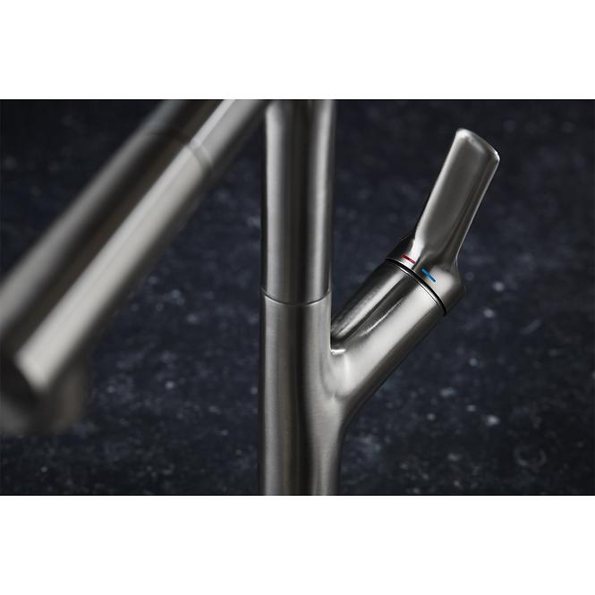 Spülbecken-Armatur Duero Design Inox mit ausziehbarer Brause,6