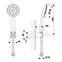Handbrause Moza Gold, Farbe Gold – 3 Funktionen,2