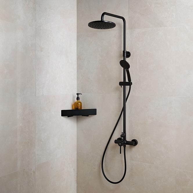 Duschset Moza Black mit mechanischer Armatur