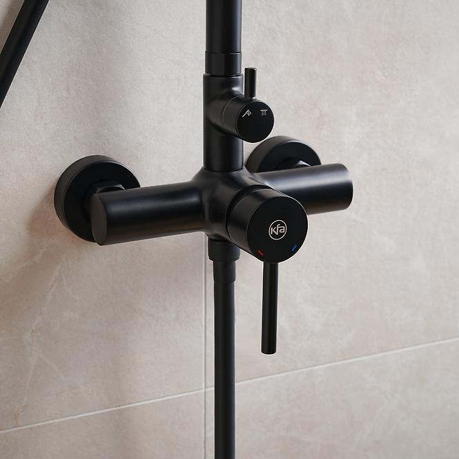 Duschset Moza Black mit mechanischer Armatur