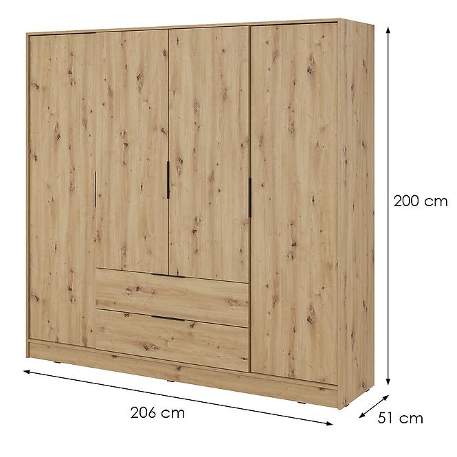 Schrank Kelly 4D ohne Spiegel artisan