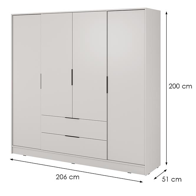 Schrank Kelly 4D ohne Spiegel cashmere