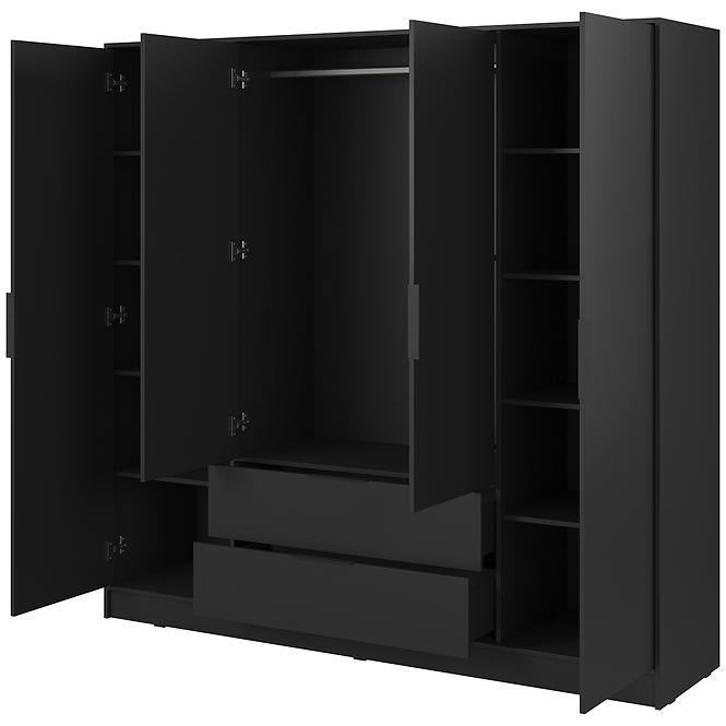 Schrank Kelly 4D ohne Spiegel schwarz