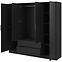 Schrank Kelly 4D ohne Spiegel schwarz,3