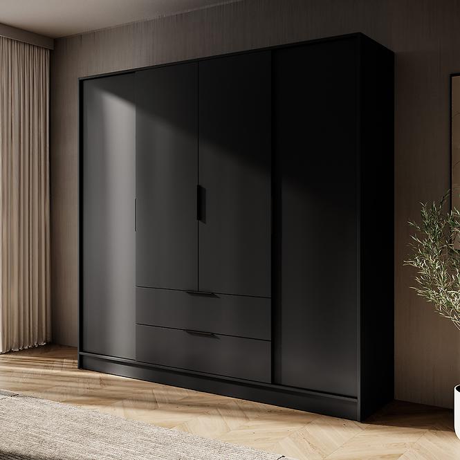 Schrank Kelly 4D ohne Spiegel schwarz