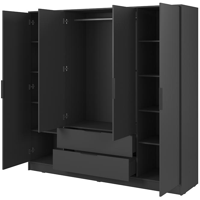 Schrank Kelly 4D ohne Spiegel graphite