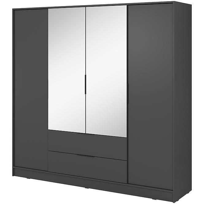 Schrank Kelly 4D mit Spiegel graphite