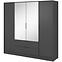 Schrank Kelly 4D mit Spiegel graphite