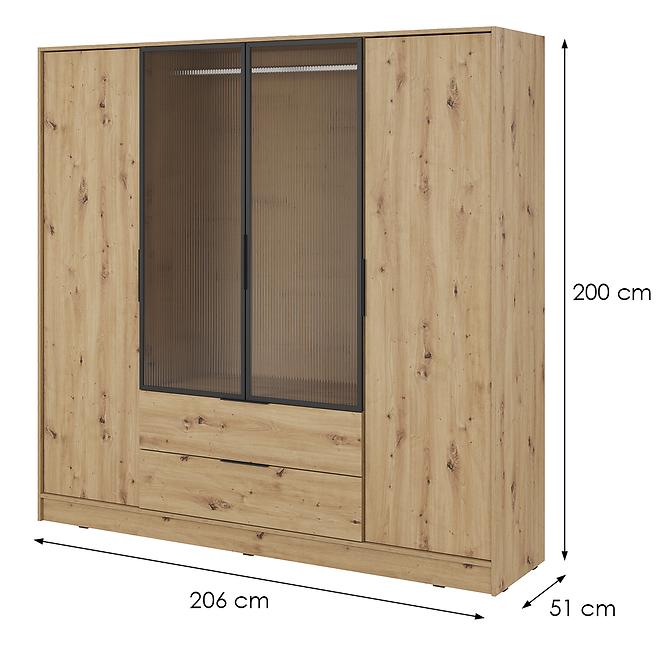 Schrank Kelly 4D RM artisan mit Led