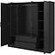 Schrank Kelly 4D RM schwarz mit Led,3