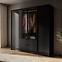 Schrank Kelly 4D RM schwarz mit Led,4