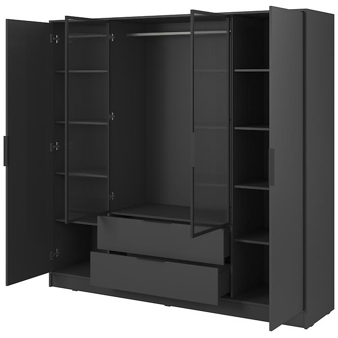Schrank Kelly 4D RM graphite mit Led