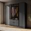 Schrank Kelly 4D RM graphite mit Led,4