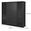 Schrank Kelly 4D RD schwarz mit Led,2