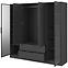 Schrank Kelly 4D RD graphite mit Led,3