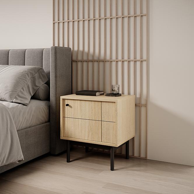 Nachttisch Japandi S54 eiche linea