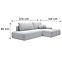 Ecksofa Bouli O P Raven 06,4