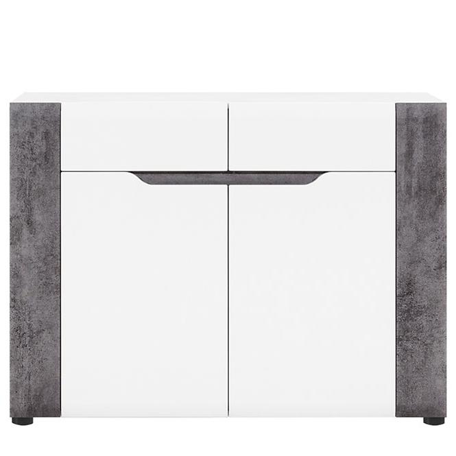 Kommode Brando B02 weiß/beton 2d2s